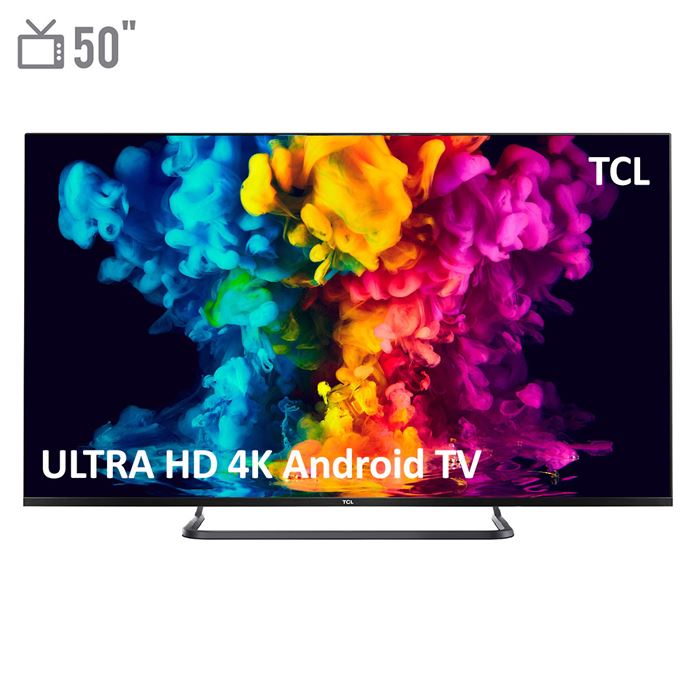 تصویر تلویزیون ال‌ئی‌دی هوشمند تی‌سی‌ال مدل 50P 8SA سایز 50 اینچ