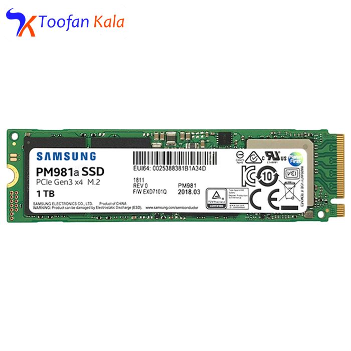 تصویر اس اس دی سرور سامسونگ مدل PM981a  ظرفیت 1 ترابایت